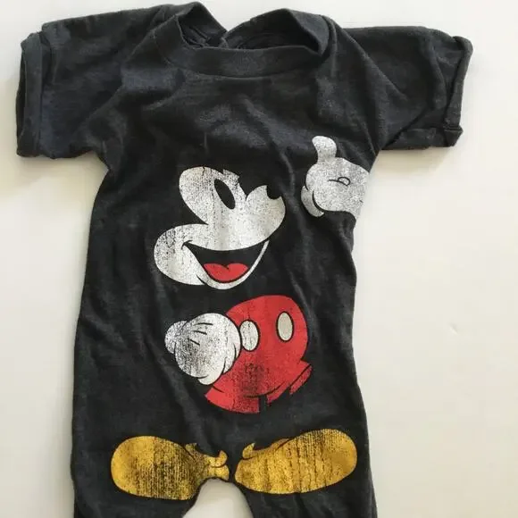 Upcycled Mickey Mouse romper - Picture 3 of 6